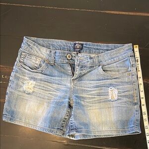 Blue Asphalt Blue Jean Shorts Distressed Style